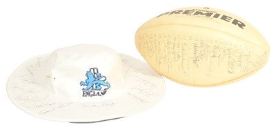 Lot 169 - SPORTING MEMORABILIA - CRICKET & RUGBY BALL