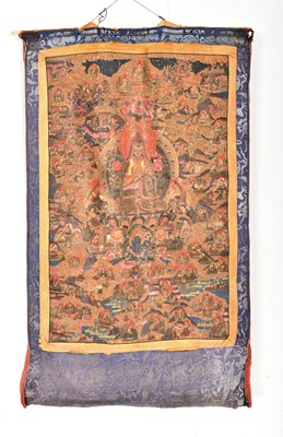 Lot 273 - 20TH CENTURY TIBETAN THANGKA DEPICTING TSONGKHAPA 二十世纪宗喀巴大师