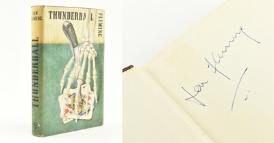 Lot 60 - FLEMING, IAN. 1961 THUNDERBALL FIRST EDITION IN DUST WRAPPER, SIGNATURE TO FFEP