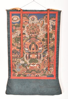 Lot 275 - 20TH CENTURY TIBETAN THANGKA DEPICTING SHAKHAMUNI 二十世纪释迦牟尼像唐卡