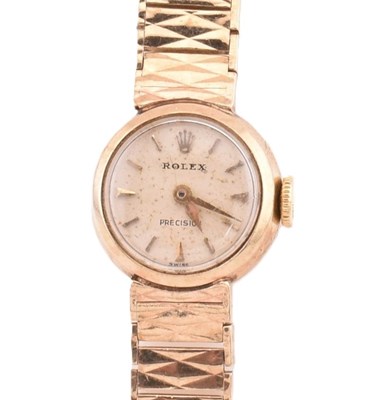 Lot 24 - LADIES 9CT GOLD ROLEX PRECISION WRISTWATCH