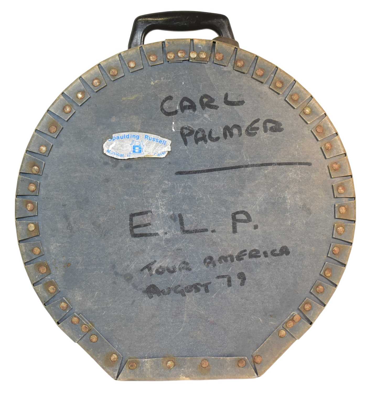 Lot 114 - MUSIC MEMORABILIA - EMERSON, LAKE & PALMER - CARL PALMER DRUM CASE 1970S