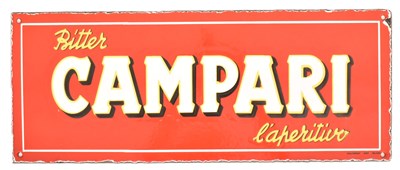 Lot 153 - CAMPARI - REPRODUCTION ENAMEL ADVERTISING SIGN