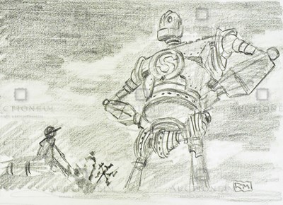 Lot 135 - IRON GIANT - ORIGINAL DRAWING BY LEAD ANIMATOR