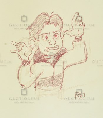 Lot 198 - THE IRON GIANT - ORIGINAL DRAWING BY RICHARD BAZLEY
