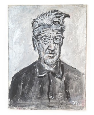 Lot 220 - RICHARD BAZLEY (B.1962) - 'DAVID LYNCH 2' - MIXED MEDIA PAINTING