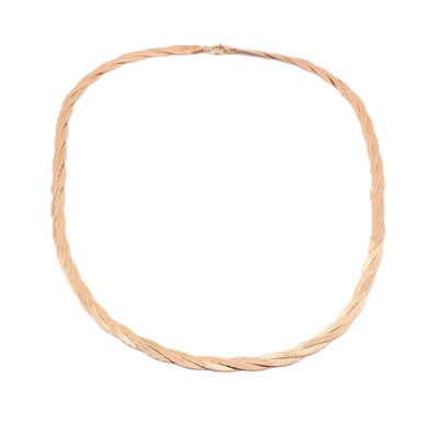 Lot 139 - HALLMARKED 9CT GOLD FLAT LINK SNAKE CHAIN NECKLACE