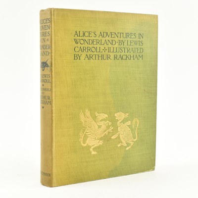 Lot 55 - RACKHAM, ARTHUR. 1907 ALICE IN WONDERLAND IN ORIGINAL CLOTH FIRST ED THUS