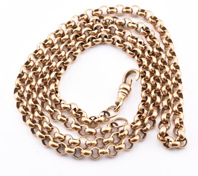 Lot 30 - HALLMARKED 9CT GOLD BELCHER LINK CHAIN