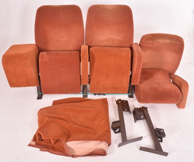 Lot 12 - TWO VINTAGE MID CENTURY CONJOINED CINEMA CHAIRS