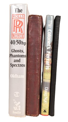 Lot 176 - TWO EARLY 20TH CENTURY ROLLS ROYCE & BENTLEY HANDBOOKS T/W TWO BOOKS