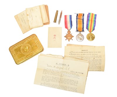 Lot 59 - WWI FIRST WORLD WAR MEDAL TRIO & PRINCESS MARY CHRISTMAS TIN