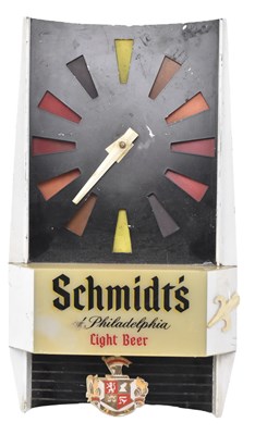Lot 341 - SCHMIDT'S OF PHILADELPHIA - LIGHT BEER LIGHTED CLOCK