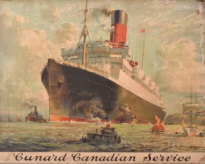 Lot 45 - CUNARD CANADIAN SERVICE - VINTAGE ADVERTISING POSTER