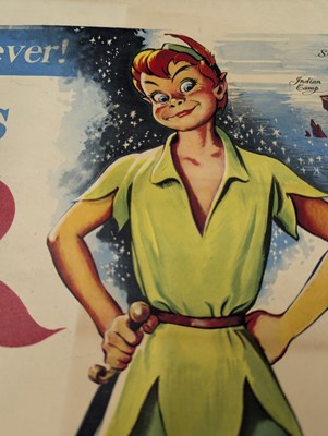 Lot 70 - PETER PAN (1953) - MID-CENTURY UK HALF-SHEET MOVIE POSTER