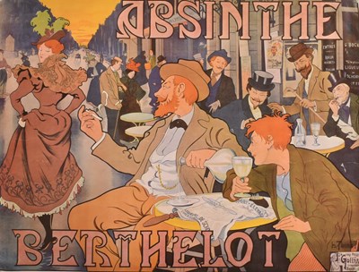Lot 88 - ABSINTHE, BERTHELOT - ATHENA PRINTED ADVERTISING POSTER