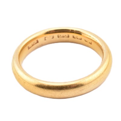 Lot 84 - HALLMARKED 22CT GOLD BAND RING