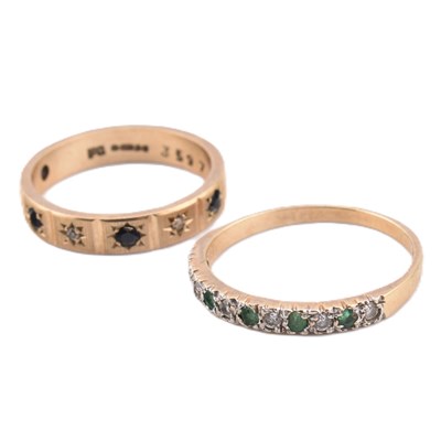 Lot 119 - TWO HALLMARKED 9CT GOLD GEM SET RINGS