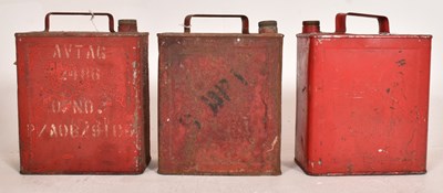 Lot 34 - PETROLIANA - SELECTION OF SEVEN VINTAGE PETROL CANS