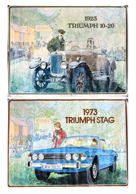 Lot 162 - MOTOR RACING - TRIUMPH DEALERSHIP SHOWROOM POSTERS