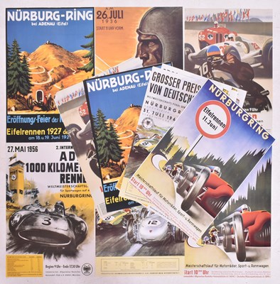Lot 164 - MOTOR RACING - REPRODUCTION GERMAN NURBURGRING POSTERS