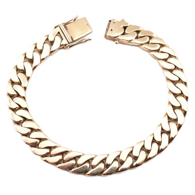 Lot 72 - HALLMARKED 9CT GOLD CURB LINK CHAIN BRACELET
