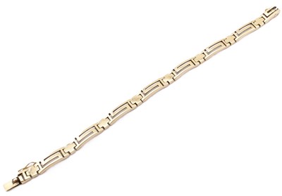 Lot 79 - 14CT GOLD PIERCED LINK BRACELET