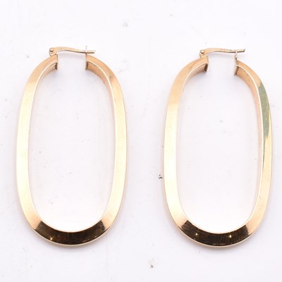 Lot 151 - ITALIAN HALLMARKED 9CT GOLD HOOP EARRINGS