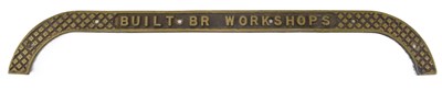 Lot 192 - RAILWAYANA - VINTAGE SOLID BRASS TREAD PLATE