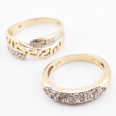 Lot 122 - TWO 14CT GOLD & GEM SET RINGS