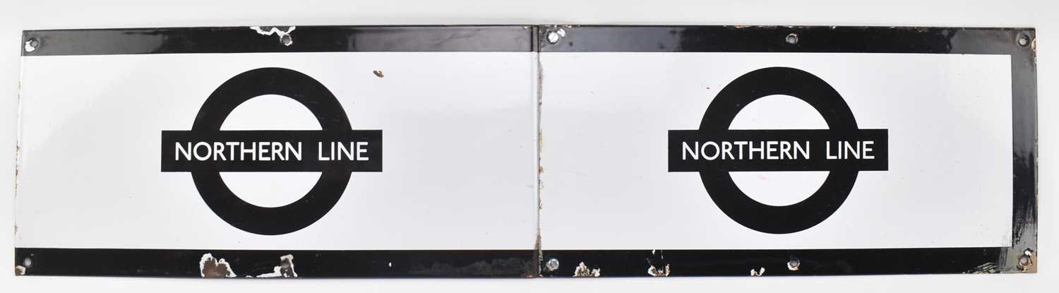 Lot 200 - RAILWAYANA - MID-CENTURY NORTHERN LINE ENAMEL SIGN