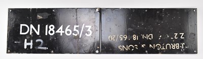 Lot 200 - RAILWAYANA - MID-CENTURY NORTHERN LINE ENAMEL SIGN