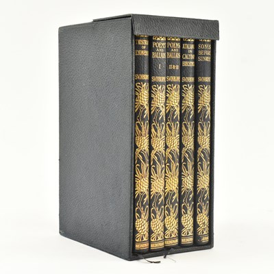 Lot 132 - SWINBURNE, ALGERNON CHARLES. C1900 LIBRARY BOXED SET OF WORKS, GOLDEN PINE EDITION