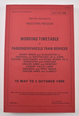 Lot 213 - RAILWAYANA - SELECTION OF BRITISH RAILWAY WORKING TIMETABLES
