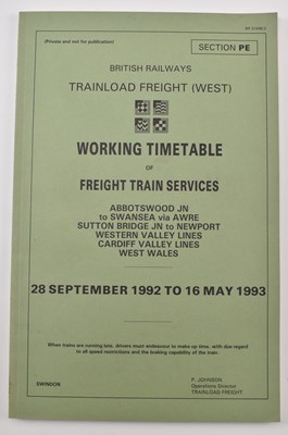 Lot 213 - RAILWAYANA - SELECTION OF BRITISH RAILWAY WORKING TIMETABLES