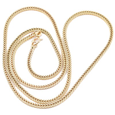 Lot 190 - HALLMARKED 9CT GOLD HERRINGBONE CHAIN NECKLACE