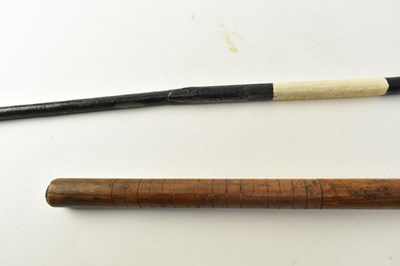 Lot 223 - RAILWAYANA - EARLY 20TH CENTURY PIG-STICK & WHEEL TAPPER HAMMER