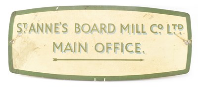 Lot 171 - LOCAL INTEREST - ST ANNES BOARD MILL CO LTD MAIN OFFICE SIGN