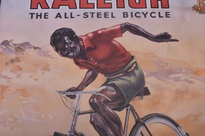 Lot 75 - RALEIGH - THE ALL-STEEL BICYCLE - POINT OF SALE ADVERTISING POSTER