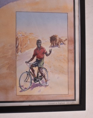 Lot 75 - RALEIGH - THE ALL-STEEL BICYCLE - POINT OF SALE ADVERTISING POSTER