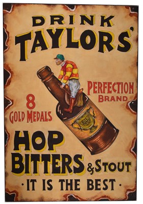 Lot 129 - TAYLORS - ENAMEL STYLE HAND-PAINTED SIGN
