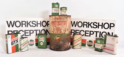 Lot 88 - CASTROL - MIXED SELECTION OF GARAGE RELATED TINS / SIGNS