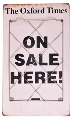 Lot 54 - THE OXFORD TIMES - POINT OF SALE ENAMEL NEWSPAPER SIGN