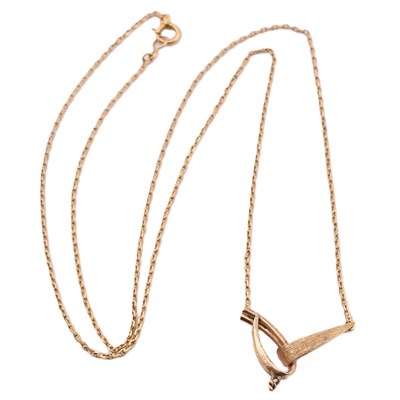 Lot 328 - 14CT GOLD PENDANT NECKLACE AF