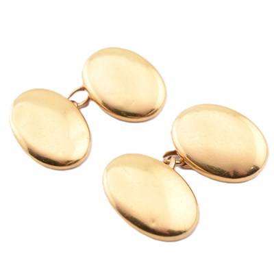 Lot 170 - PAIR OF 18CT GOLD CUFFLINKS