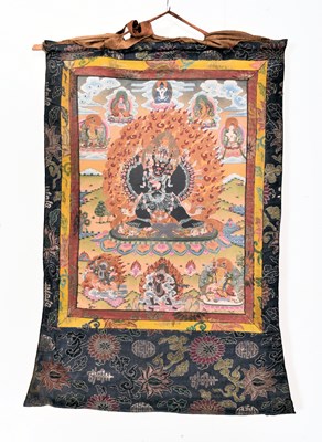 Lot 276 - 20TH CENTURY TIBETAN THANGKA DEPICTING MAHAKALA 二十世纪大黑天像唐卡