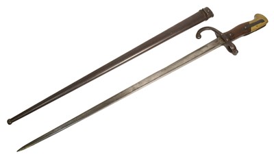Lot 83 - 19TH CENTURY FRENCH ME-1874 GRAS RIFLE BAYONET