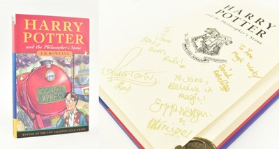 Lot 58 - CAST SIGNED HARRY POTTER - THE PHILOSOPHER'S STONE SIGNED BY RADCLIFFE, WATSON & GRINT
