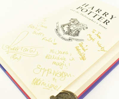 Lot 58 - CAST SIGNED HARRY POTTER - THE PHILOSOPHER'S STONE SIGNED BY RADCLIFFE, WATSON & GRINT