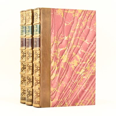 Lot 7 - LOCKE, JOHN. 1751 THE WORKS IN THREE VOLUMES RECENT QUARTER CALF FINE BINDINGS